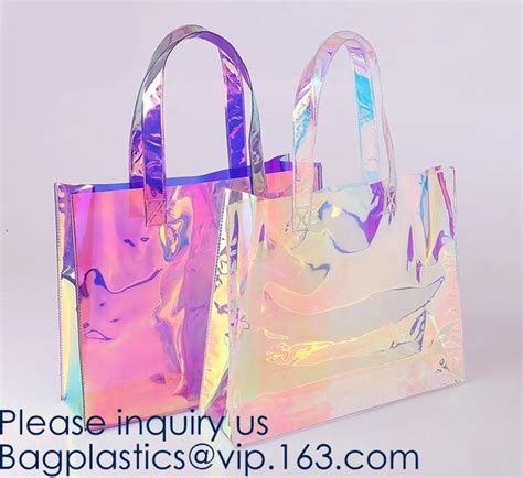 iridescent shopping bag